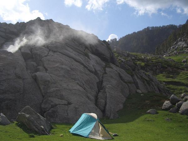 Our little campsite at Triund