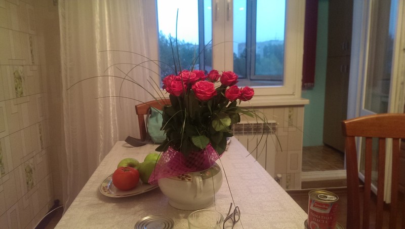 Roses in the dining room