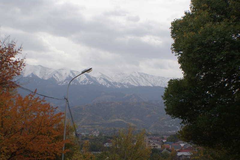 View of the mountains to the south of the city