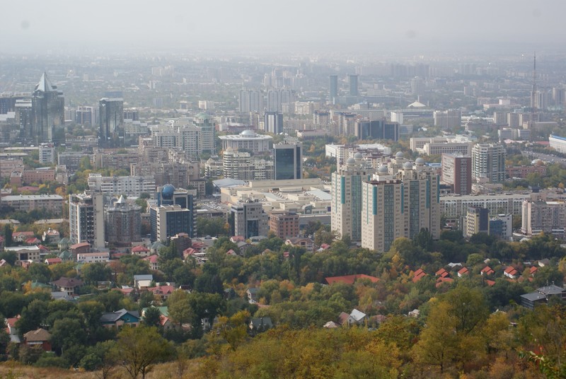 View looking over the city of Almaty