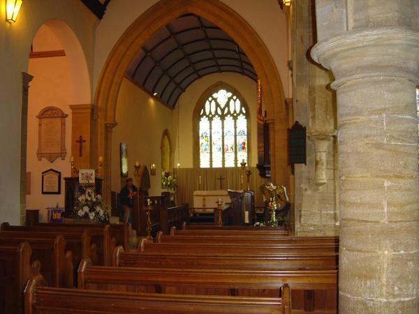 The inside of the church