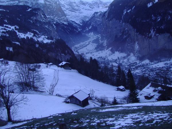 Alps and village