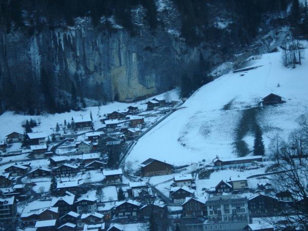 Village and snow
