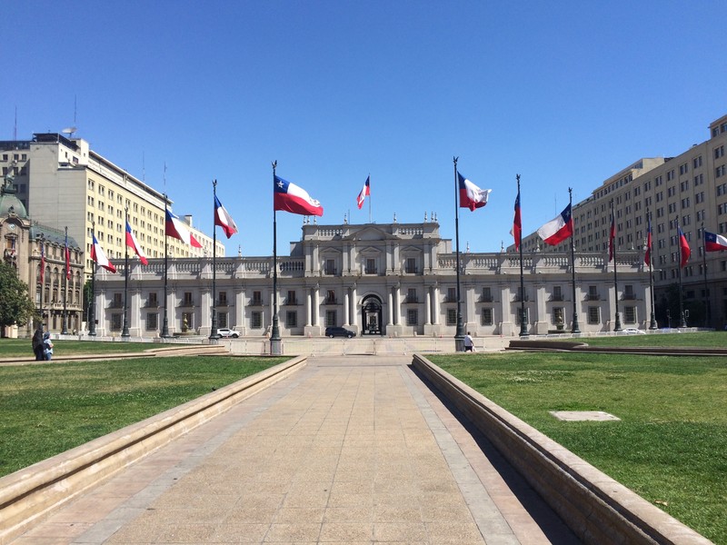The presidential headquarters in Santiago