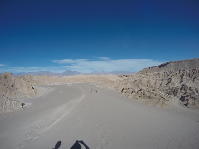 Overlooking the sand dunes of the atacama desert