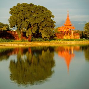 Palace walls in Mandalay