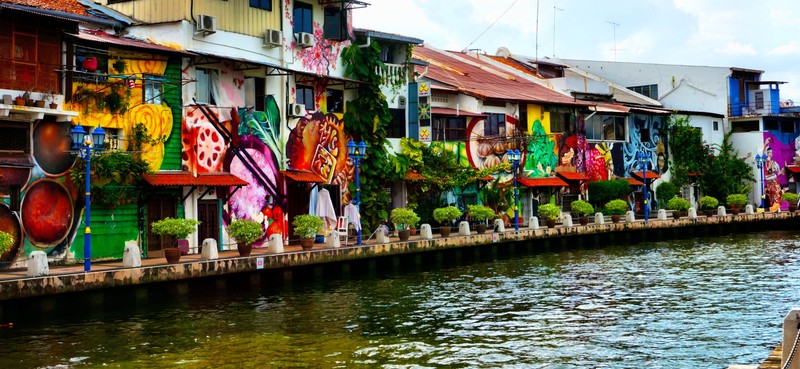 Street art along the Melaka canal