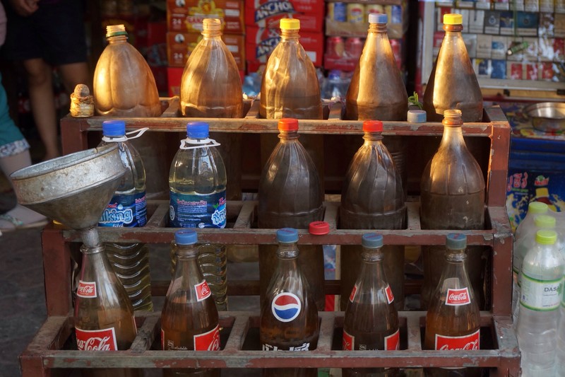 A Cambodian petrol station