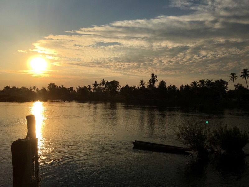 Mekong sunsets - best served with beer