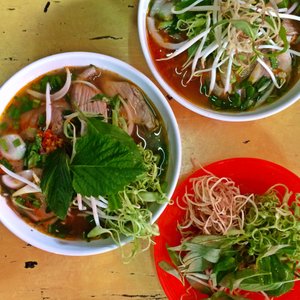 Amazing, fresh, delicious Vietnamese noodle soups - this one is Bun bo Hue