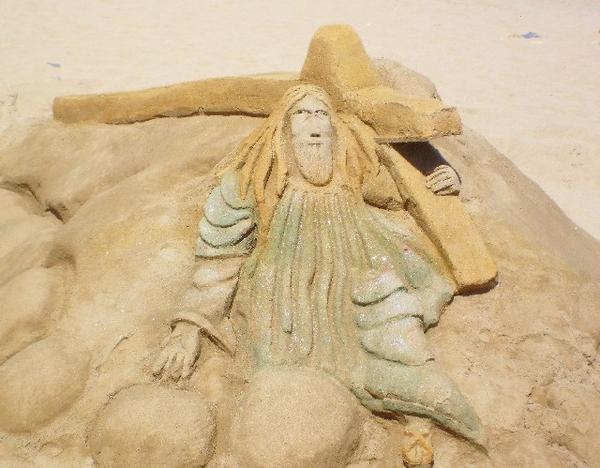 Sand Sculpture - Christ