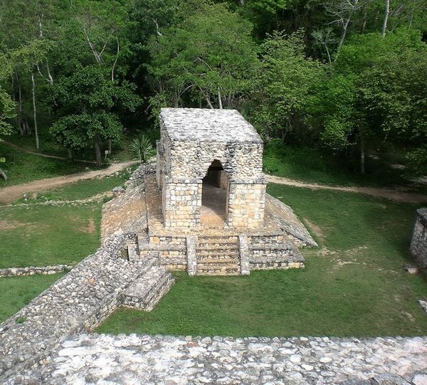 Ek Balam - Entrance Archway (From Observatory)