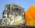 Ayutthaya - Reclining Buddha Head Detail