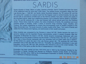 Info on the Ancient city of Sardis