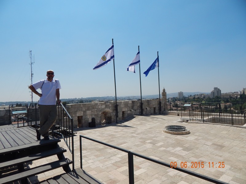 Standing atop the Tower of David