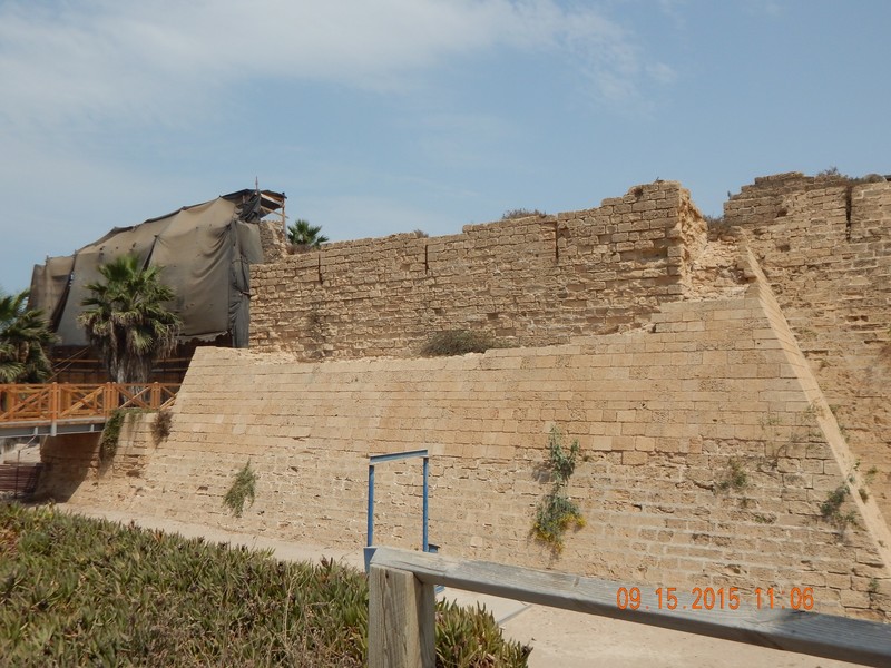 Ruins of Wall from Crusader Era (C12) fortress.