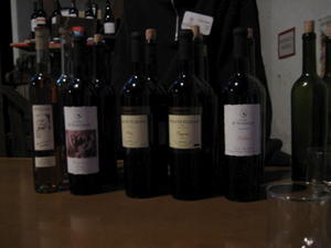 the line up for the tasting...