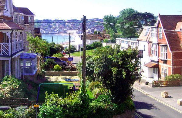 Swanage from our Bed & Breakfast Window
