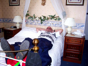 Geoff On The Honeymoon Bed