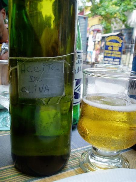Olive oil and beer