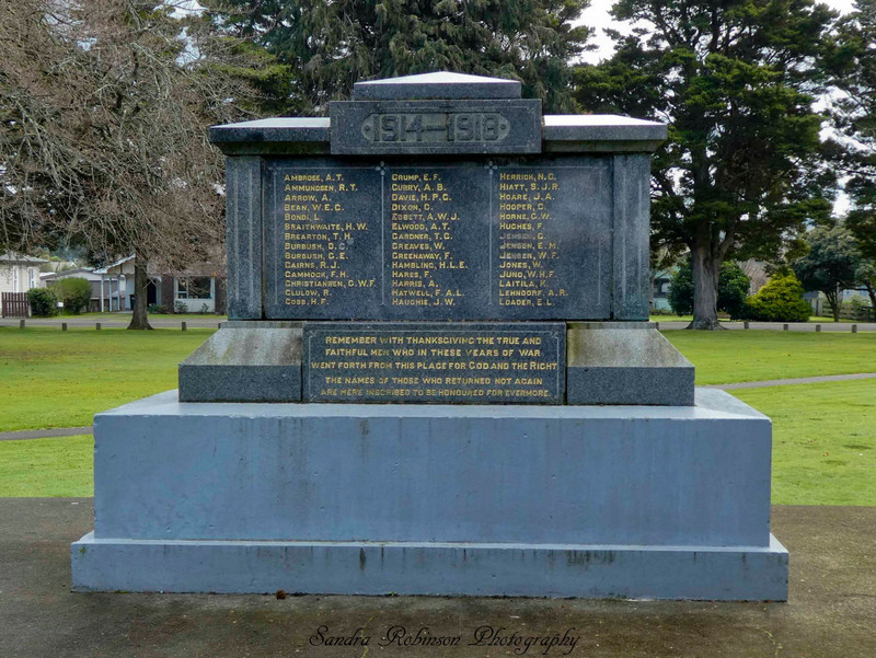 The war memorial with my great-great uncle's name on it