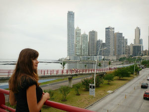 Watching the business center of Panama City