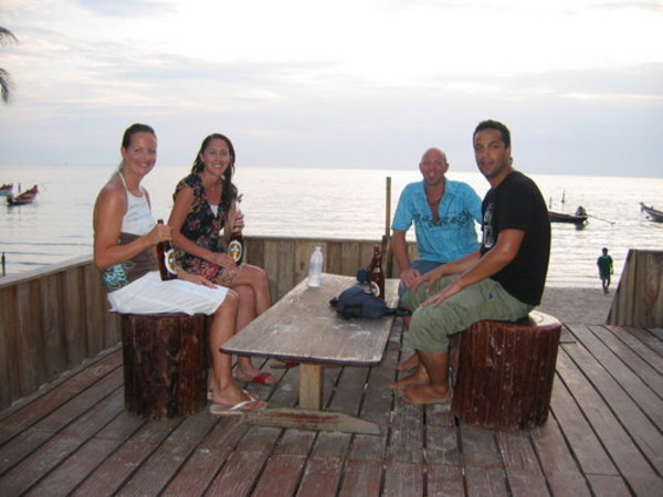 Gino and Emma having a drink or two with us