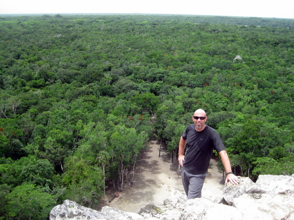 The view from Nohoch Mul at Coba ruins