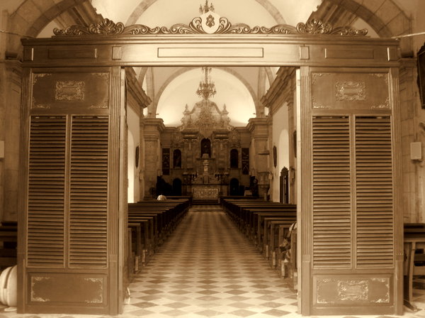 The entrance of a church in Campeche