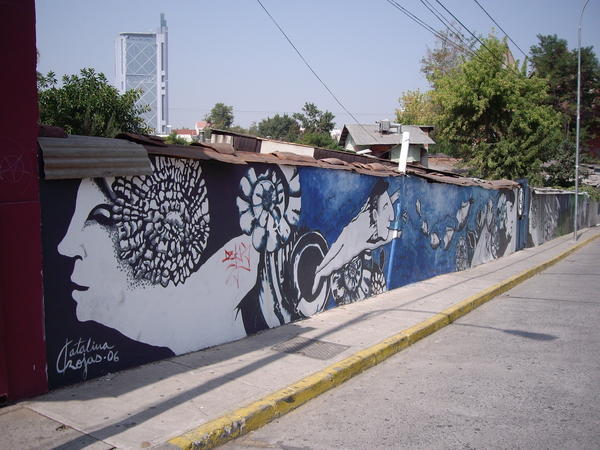 Murals outside Pablo Neruda's house