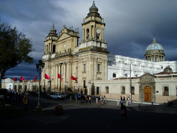 The cathedral in Ciudad de Guatemala center