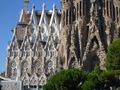 Sagrada Familia, old and new parts