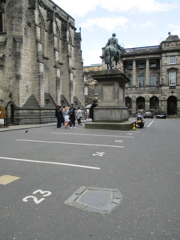 Famous courtyard next to St Giles Cathedral
