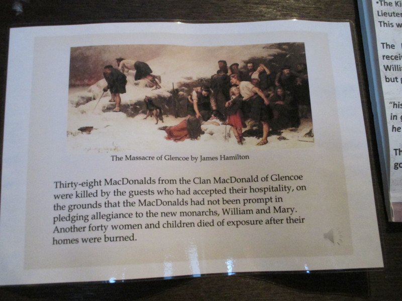 The Glencoe Massacre exhibit
