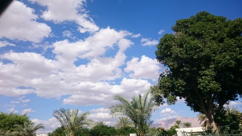 The only clouds I have ever seen in Aqaba!