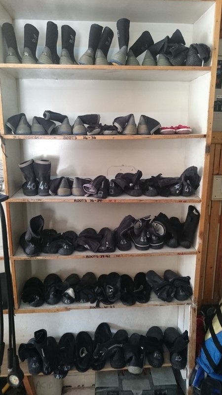 The boot rack has been organised...