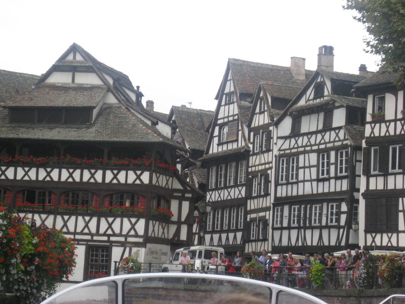  The above picture shows  a quaint  part of Strasbourg  still maintained in its 14 century design with the original beams and bricks. 