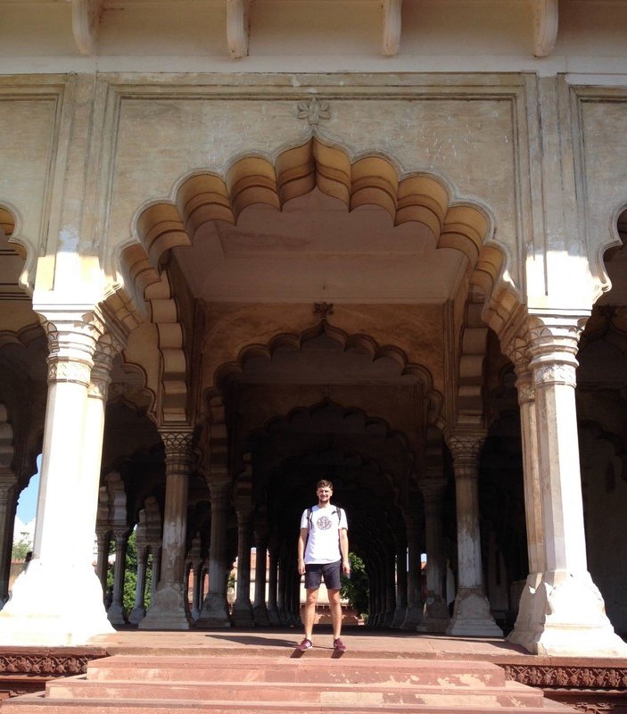 Marble inside Agra Fort