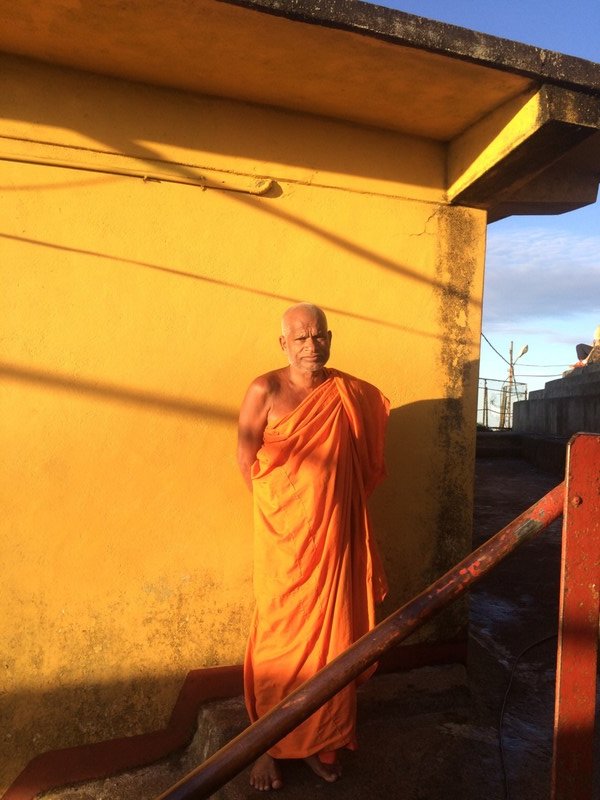 Buddhist monk (who must have been freezing)