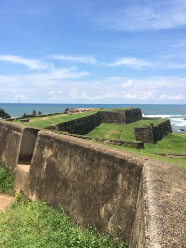 Fort bastions overlooking the Indian Ocean 