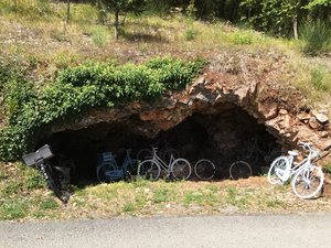 Bikes in cave