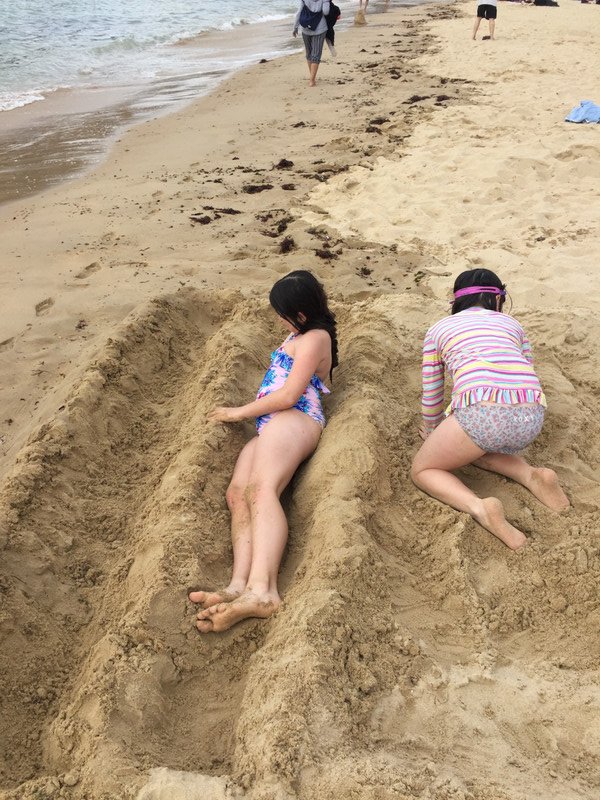 Building a sand castle 