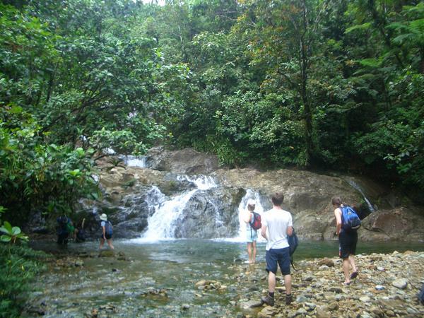Arrival at the waterfalls