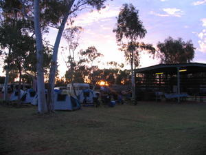 Sunrise over our camp