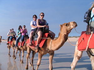 Dafne rides her camel