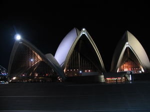 Opera House at night