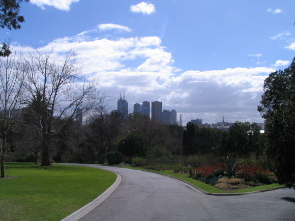 View of the city from the Gardens