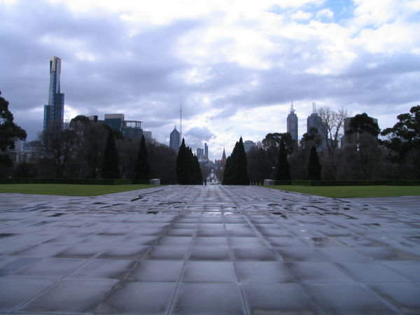 View from the memorial