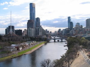 Yarra River and Melbourne from the Wheel