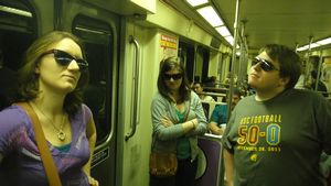 Riding the subway